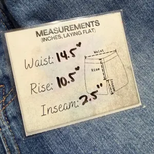 Sezane‎ Denim Shorts Medium Wash Organic Cotton Cuffed High Rise Size 38 US 6 thumbnail 6
