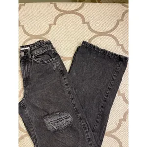 Garage Denim Street Wide Leg Black Distressed Jeans Size 00/23 Y2K thumbnail 15
