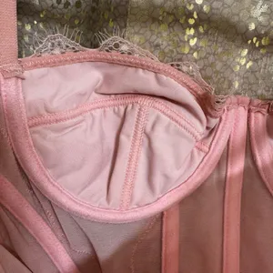 Out From Under Modern Love Lace Bustier Corset Soft Pink Small thumbnail 4