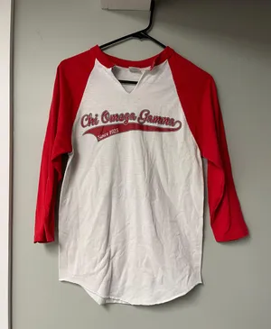 Chi Omega Gamma Baseball Style Tee thumbnail 1