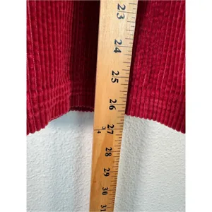 LL Bean Red Corduroy Shirt Jacket Shacket Womens S Casual Classic Cotton Fall thumbnail 4