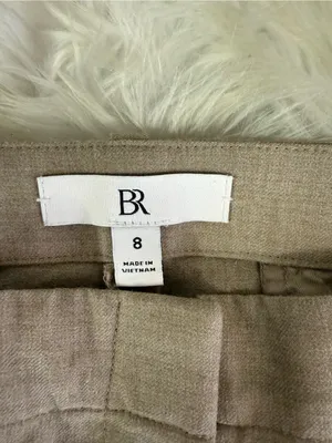 Banana Republic High-Rise Modern Straight Wool Pants Size 8 Khaki thumbnail 3