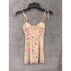 Princess Polly Women Mini Dress 0 Cream Multi Floral Tie Strap Smocked Back thumbnail 7