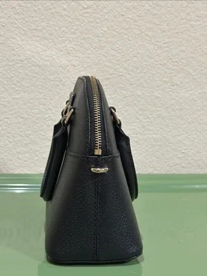kate spade Black Leather Satchel with Gold Hardware thumbnail 5