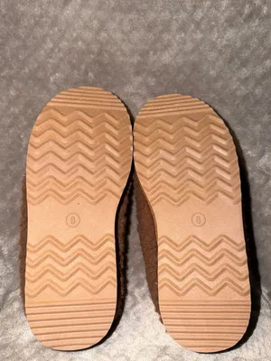 Auden Women's Kaya Genuine Suede Clog Slippers Brown Fuzzy Shearling thumbnail 7
