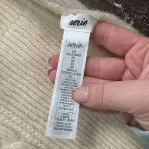 AERIE NWOT Ivory Cable Knit Scarf Long Blanket Warmth‎ Cozy thumbnail 3