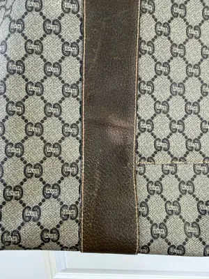 Authentic Vintage Gucci Plus GG Monogram Sherry Line Web Tote Bag thumbnail 6