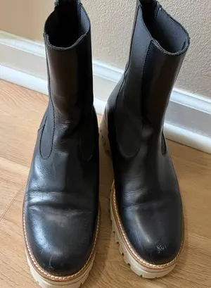 Paloma Barcelo Made in Spain Black Leather Boots Size 38 thumbnail 1