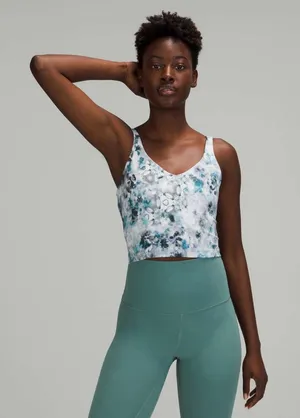 Lululemon Align Tank Light Support Kaleidofloral Blue‎ Gym Workout Womens 6 thumbnail 1