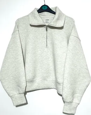 Old Navy Active Bounce Fleece Heathered Quarter Zip Pullover Sweatshirt Medium thumbnail 1