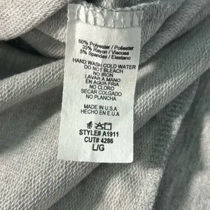 12PM by Mon Ami Gray Sweatshirt Red Heart Elbow Patch Women’s Large NWOT thumbnail 9