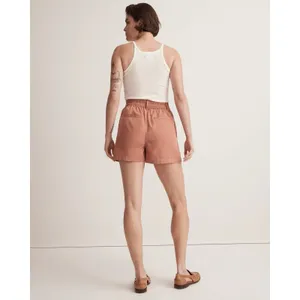 Madewell Orange Neale Linen Blend Shorts Pleated Front Size 2 thumbnail 2