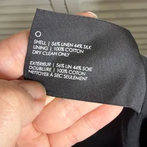 Club Monaco Claire Black Silk/Linen Blend Wrap Skirt, Sz Medium NWT $109 retail thumbnail 5