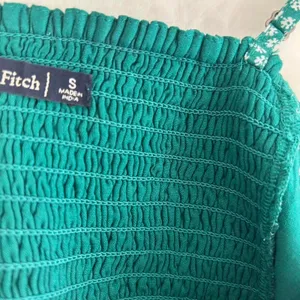 Abercrombie‎ & Fitch Green Floral Smocked Crop Top Womens Small Daisy Cami Tank thumbnail 6