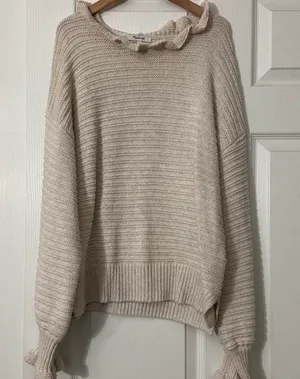 Madewell Ruffle Sweater thumbnail 3
