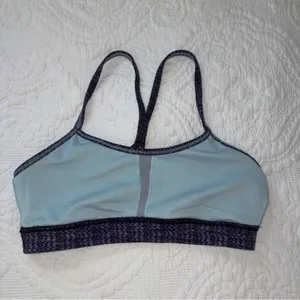 Lululemon Flow Y Sports Bra. Size: 6. Color: Ziggy Wee Purple. thumbnail 6