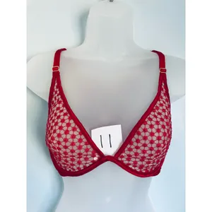 Victoria's Secret Bra Unlined NWOT Red Semi Sheer 36C Valentine's thumbnail 9
