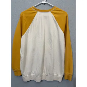 The Rolling Stones Women Sweatshirt M International Flags Raglan Yellow Cream thumbnail 3