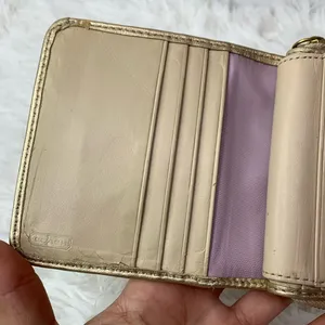 COACH Gold Signature Canvas Wallet thumbnail 5