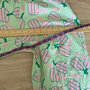 8 Oak Lane Women’s XS/Small Pickleball Pajamas Pink Green Stripe Spring Preppy thumbnail 8
