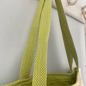 •Handmade vintage fabric shoulder tote bag• thumbnail 3