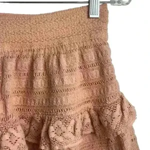 Aerie Women's M Light Pink Lace Ruffle Mini Skirt Summer Casual‎ NWT thumbnail 8