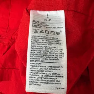 GAP Red Linen Blend Mini Skort Tomato Girl Summer Preppy Resortwear Size Small thumbnail 5