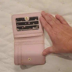 NWOT Betsey Johnson Luv Betsey wallet in Blush color 4 X 3.5 thumbnail 3
