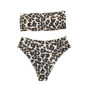 2pc High waisted Leopard Bikini thumbnail 2