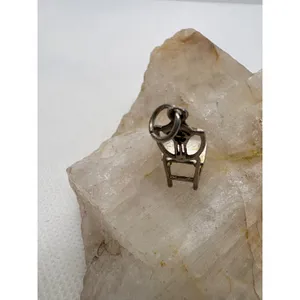 Vintage Sterling Silver Chair Charm 925 Miniature Furniture Pendant 1.32g thumbnail 5