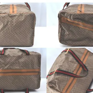Vintage 1980s Gucci GG Supreme Monogram‎ Web Duffle/Travel Bag. thumbnail 4