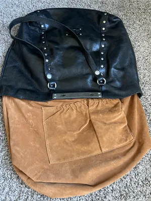 Patricia Nash Benvenuto Large Black Leather Stud-Accent Tote Bag thumbnail 12