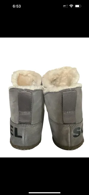 Sorel Nakiska Faux Fur Lined Bootie in Gray , women's size US 10 EU 41 NEW thumbnail 5