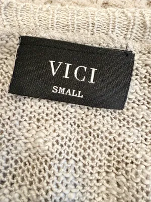 VICI Grey and Black Lightning Relaxed Fit Sweater Slouchy size Snall thumbnail 4