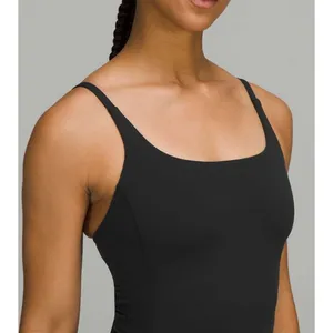 Lululemon Strappy Nulu Shelf Tank Top Black Fitted Crop Size 6 Shelf Bra W1DNJS thumbnail 4