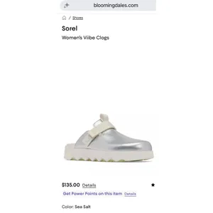 Sorel Viibe Metallic Silver Sea Salt Platform Clogs sz 11 Futuristic Chunky thumbnail 2