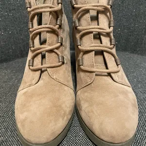 Madden Girl Lace-Up Brown Ankle Booties thumbnail 1