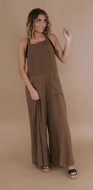 Bucket List Brown Jumpsuit thumbnail 1