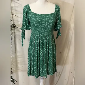 American Eagle Outfitters Teal Floral Dress thumbnail 2