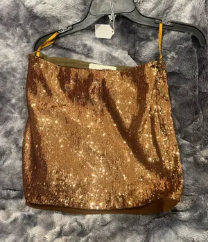 Sans Souci Copper Sequin Mini Skirt thumbnail 1