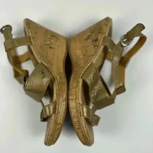 B.o.c Women's Bronze Leather Cork Wedge‎ Sandals Size 8 Strappy Casual thumbnail 13