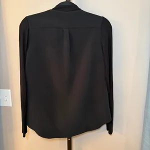 Lola & Sophie Black Zip Up Jacket Ribbed Sleeves‎ Size XS thumbnail 3