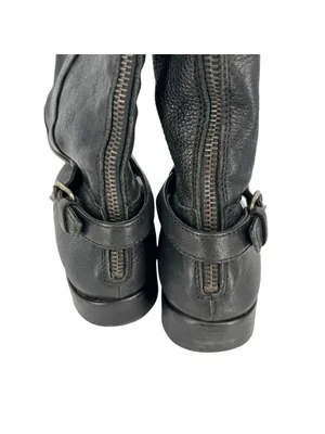 J.Crew Emmett Black Leather Tall Riding Boots Size 7.5 Classic Equestrian Style thumbnail 13