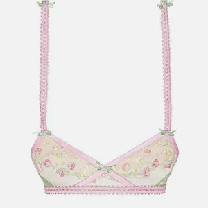 For Love & Lemons Victoria's Secret Lace Strawberry Garter Belt Pink Floral XS thumbnail 4