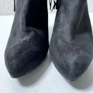 Mossimo Black Faux Leather and Suede Ankle Booties thumbnail 4