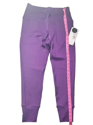Layer 8 Women's Drawstring Purple Athletic Sporty Workout Joggers Sz XS thumbnail 8