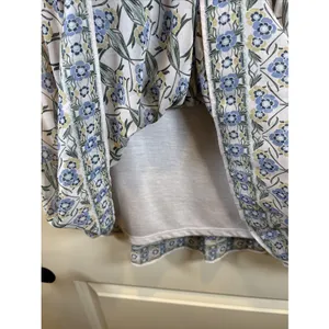 Max Studio Tiered A-Line Skirt Multi Floral Print Pull-On Skirt Size Large Lined thumbnail 4
