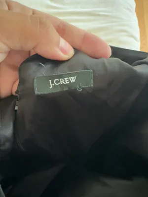 J.Crew Black Midi Dress Sleeveless Tie Waist V-Neck Classic A-Line Pockets large thumbnail 4