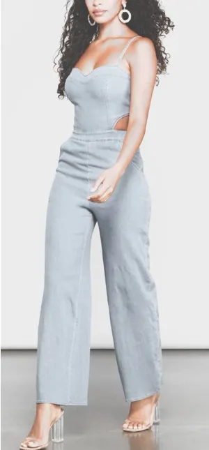 Blue Blush Denim Jumper thumbnail 1