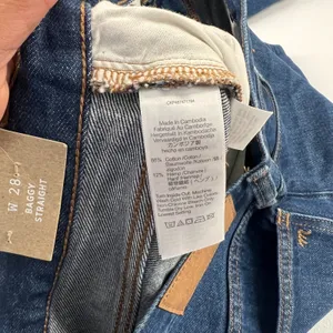 Madewell Baggy Straight Jeans Womens 28 Blue Denim Cotton Stretch High‎ Rise thumbnail 13